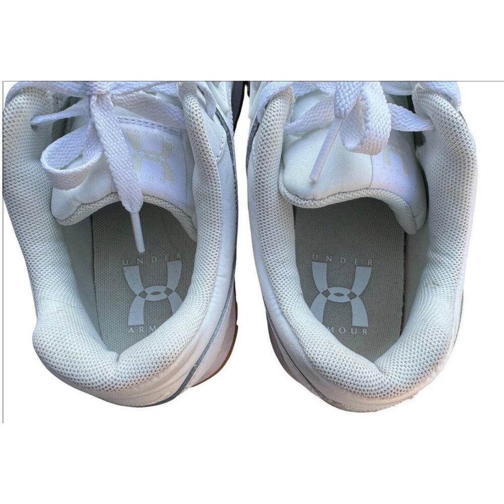 Under Armour Womens White Gum Sole Athletic Sneakers Size 7.5 - Picture 9 of 10